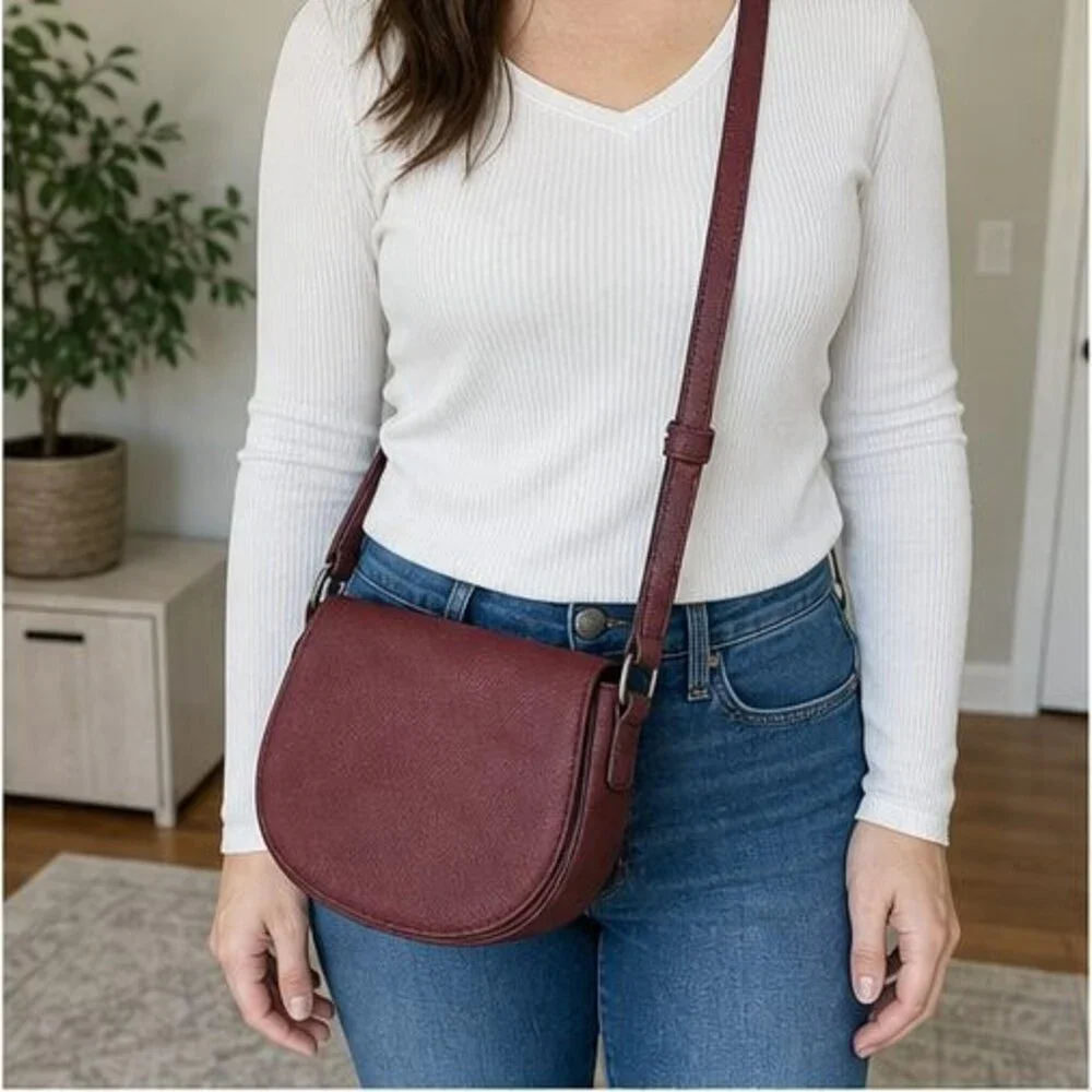 Blush Saffiano Crossbody Bag